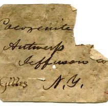 Historic specimen label for Cacoxenite, 8060.