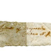 Historic specimen label for Brucite, 8164.