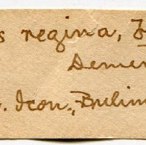 Historic Mazyck label for Corona regina, 21-005.