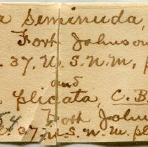 Historic Mazyck label for Boonea seminuda, 21-055.