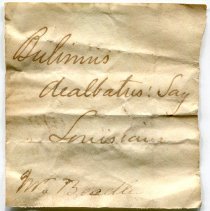 Historic label for Bulimulus dealbatus, 21-078.