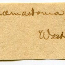 Historic Mazyck label for Stramonita haemastoma, 21-083.