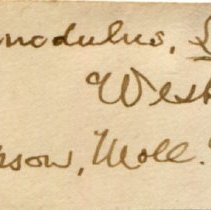 Historic Mazyck label for Modulus modulus, 21-212.