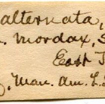 Historic Mazyck label for Anguispira mordax, 21-198.