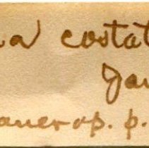 Historic Mazyck label for Excavata costata, 21-199.