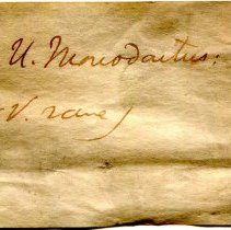 Historic label for Margaritifera monodonta, 21-353.