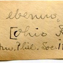 Historic Mazyck label for Reginaia ebenus, 21-398.