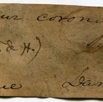 Historic label for Coronafulgur coronatum, FIC1302.