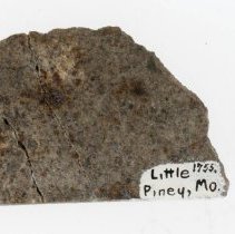 Meteorite, X1755. Top view with scale bar.