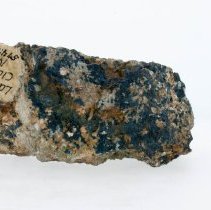 Lazulite, 5302. Front view with scale bar.