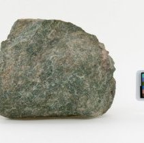 Apatite, 9194. Bottom view with scale bar.