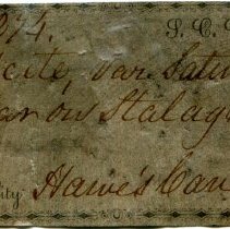 South Carolina College label for Calcite, 8436.