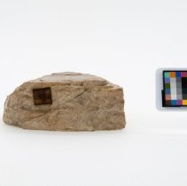 Microcline, 30799. Reverse view w/scale bar.