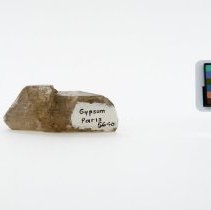 Gypsum, 5640. Bottom view w/scale bar.