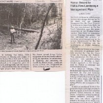 Award for Fire/Landscape Management Plan