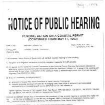 Notice of Public Hearing - Golf Course