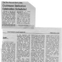 Golf Course Clubhouse Dedicated