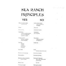 Sea Ranch Principles