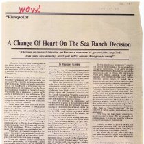 A Change of Heart on the Sea Ranch Decision