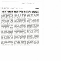 TSR Forum Explores Historic Status