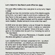 Written description of PO box