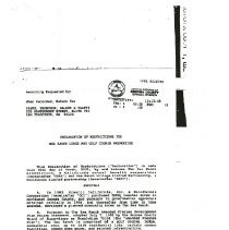 Declaration of Restrictions for Sea Ranch Lodge and Golf Course