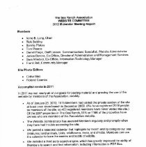 Reports at Midwinter Meeting from the Communications Committee and the Webs