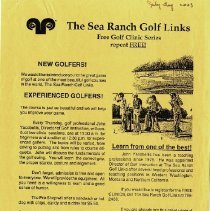 The Sea Ranch Golf Links free golf clinic series
