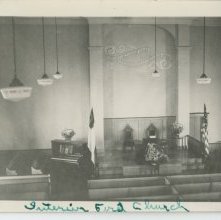 front of First Church from balcony