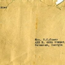 Envelope to Barron Collier's sister