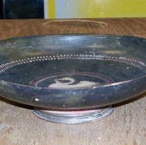 Black Ware Kylix/ Footed Wine Cup with Handles