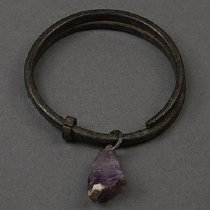 Bangle with Amethyst Pendant