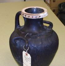 Black Glazed Hydria/ Water Jar