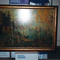 Lake with Cabin in Autumn