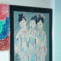 Three Little Girls in Pink