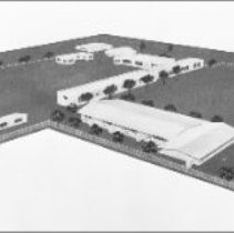 Russell Elementary School, Architectural Rendering, Aerial View.