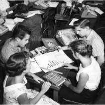Hamilton High Students in a Special Summer Math Class about the Space Age, 1958