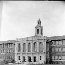 School Buildings,Alexander Hamilton High School, Front Angled View, 1931