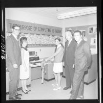 New IBM Computer at Hamilton High, Ribbon Cutting Ceremony, 1968