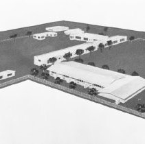 Russell Elementary School, Architectural Rendering, Aerial View.