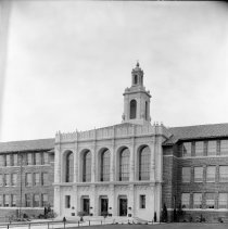 School Buildings,Alexander Hamilton High School, Front Angled View, 1931
