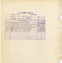 Hamilton High School Site, and Tax Map Data (verso), dated August 29, 1930 