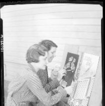Art Class Making Posters, Hamilton High School, Bond Campaign, 1935