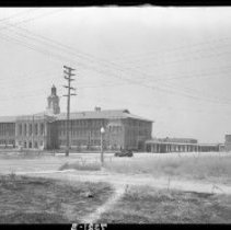 Hamilton High School, Exterior View for Administrative Research, Side View from Vacant Land across the Street, 1932