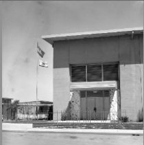 White Junior High School Exterior, Auditorium View, 1957