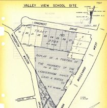 Valley View School Site Map with Tax Map Data (verso), dated June 6, 1978, 