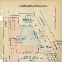 Lankershim School Site Map with Tax Map Data, Aug. 10, 1926-Jan 22, 1929