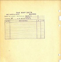 Valley View School Site Map with Tax Map Data (verso), Name changed entered