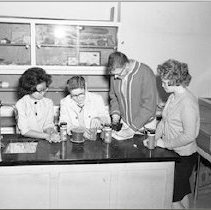 Gifted children participate in various activities at Berendo Jr. High School. Science.