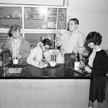 Gifted children participate in various activities at Berendo Jr. High School. Science.